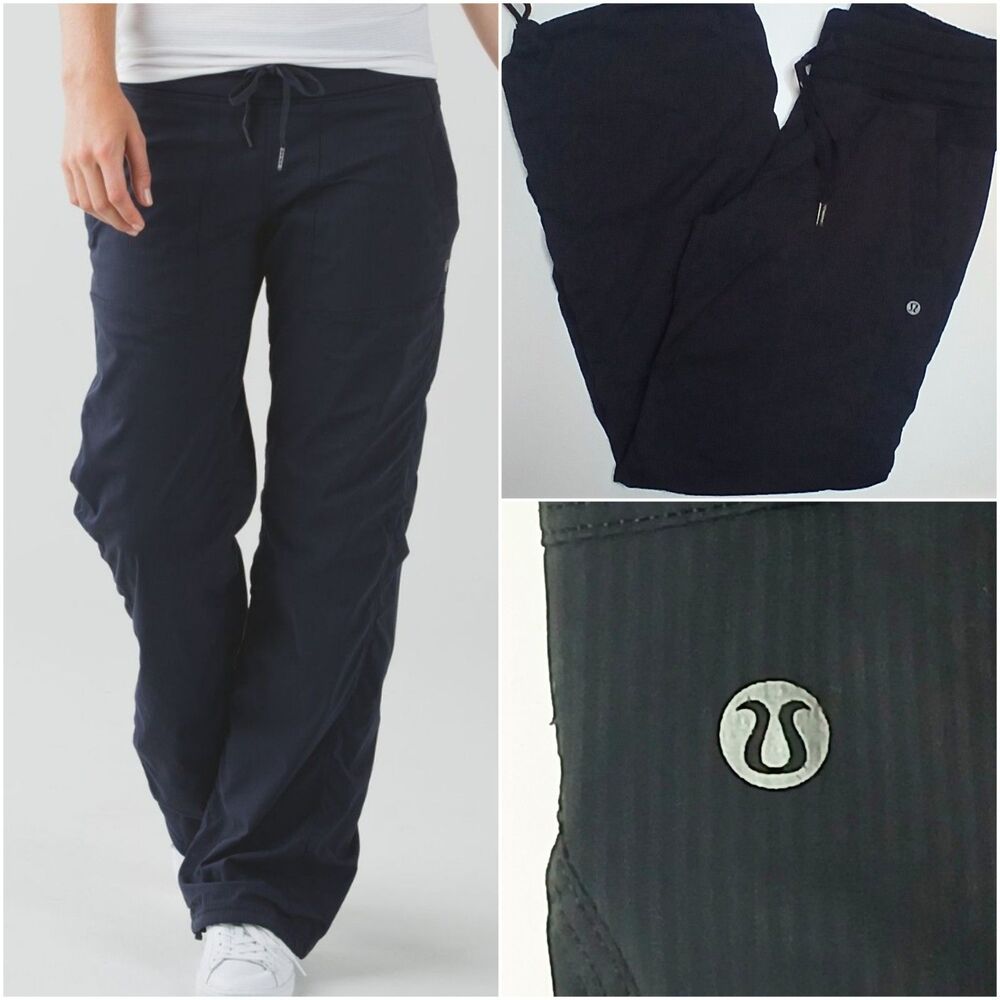 Lululemon Women's Size 4 Black Dance Studio Lined Mid-Rise Straight Leg Pants